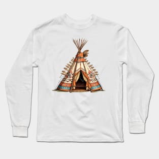 Native American Tipi Long Sleeve T-Shirt